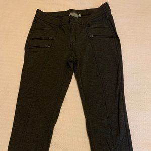 Athleta Gray ZIP Ponte Moto Legging Pants